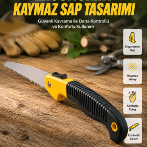 Bahçe ve Odun Kesimi İçin Katlanır El Testeresi