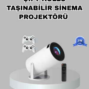 Taşınabilir Projeksiyon Cihazı 4K Destekli Wi-Fi Kablosuz Ekran Yansıtma
