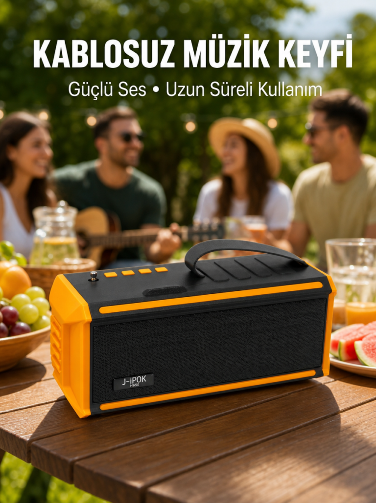 Taşınabilir J-IPOX P520 1200 mAh Bluetooth Hoparlör Mikrofonlu Yeni Nesil