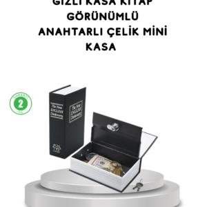 Gizli Kitap Kasa – Metal Gövdeli, Anahtarlı