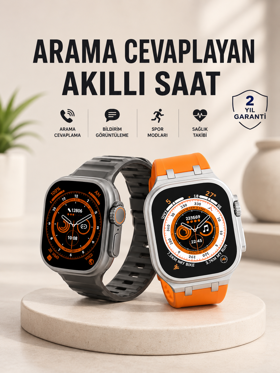 Akıllı Saat GPS, Sağlık Ve Uyku Takibi Arama Cevaplayan Bluetooth Bağlantılı