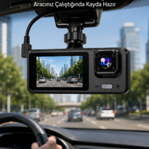 3 Kameralı DVR Araç Kamerası – Tam Güvenlik, Tam Kapsama Yeni Nesil