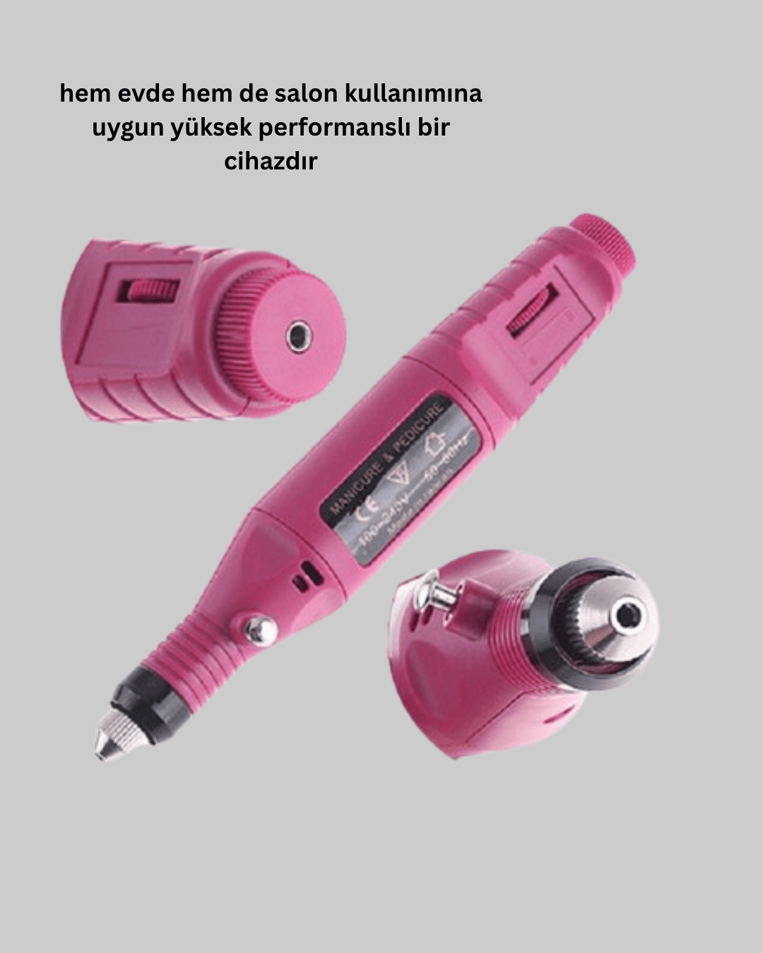 Profesyonel Tırnak Manikür Aleti – Şarjlı, Ayarlanabilir Hız, Düşük Titreşim ve Sessiz Motor Teknolojisi