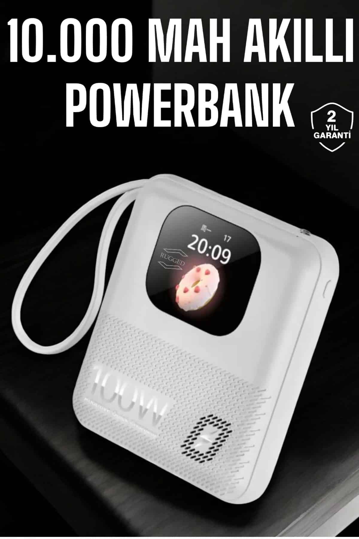 Ekranlı Çok Fonksiyonlu Powerbank ile Müzik Dinleme ve Kitap Okuma