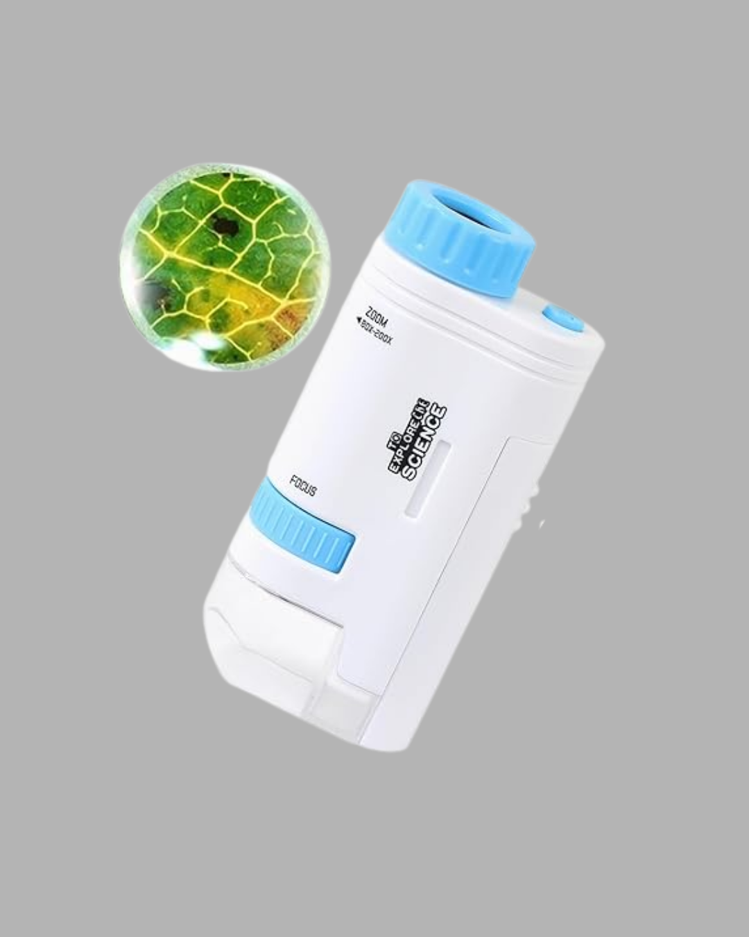 Taşınabilir Eğitim Mikroskobu 80X–200X LED Işıklı ve Darbeye Dayanıklı