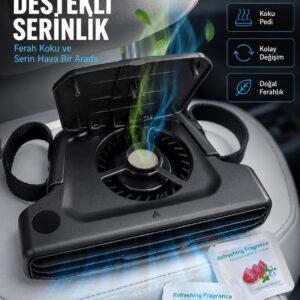 USB Şarjlı Araç Boyun Soğutucu Fan 5 Kademeli Sessiz Çalışan Turbo Fan