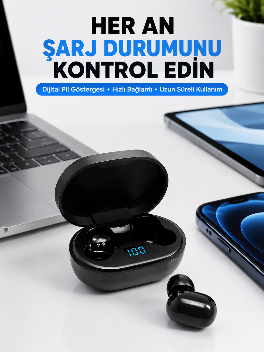 Gürültü Azaltmalı Mikrofonlu Bluetooth Kulaklık Yeni Nesil