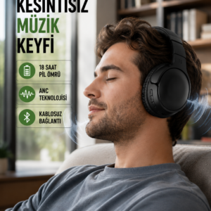 Bluetooth 5.0 Kablosuz Kulaklık-Geniş Alan Kullanım