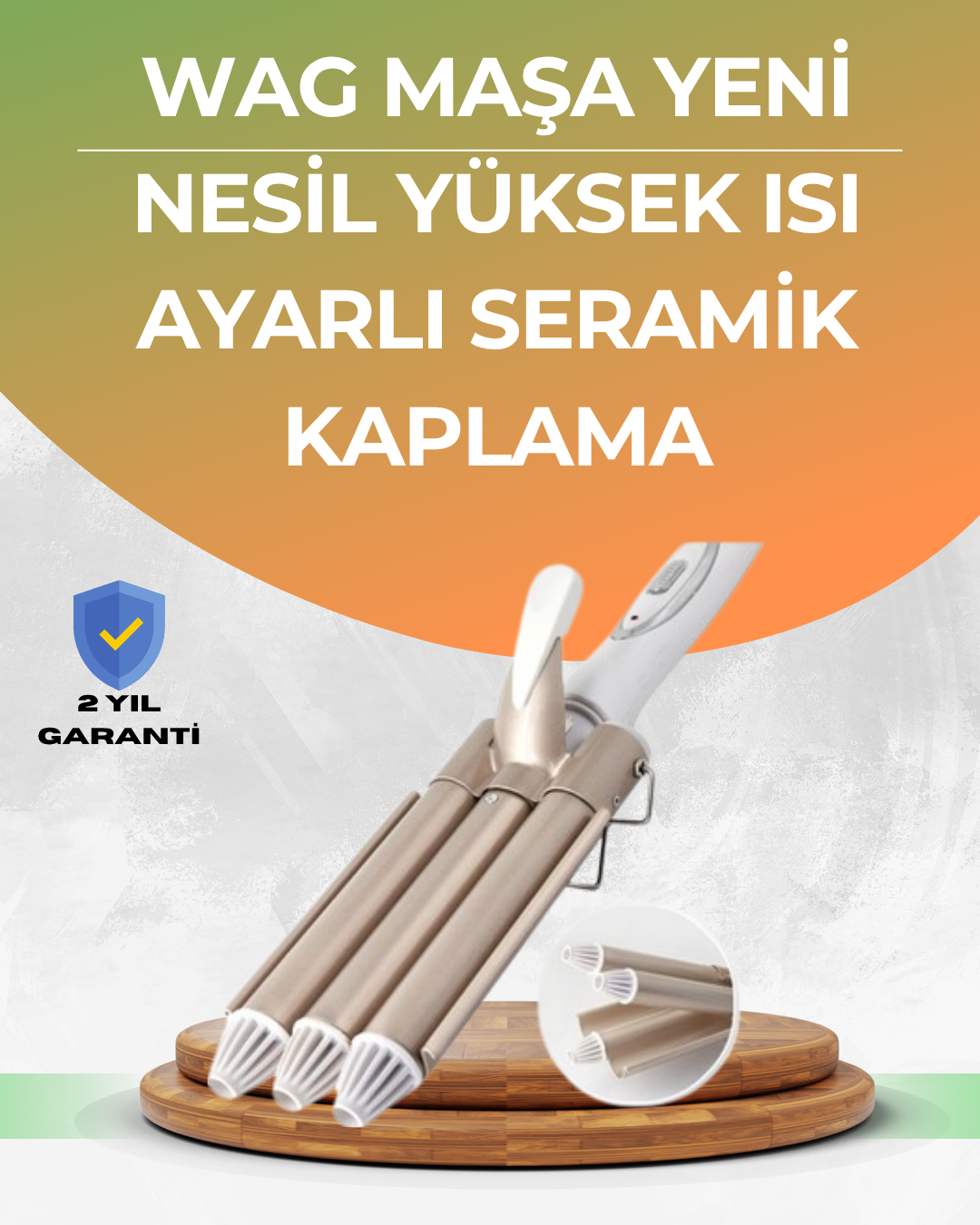 Profesyonel Kullanıma Uygun Bukle Maşası