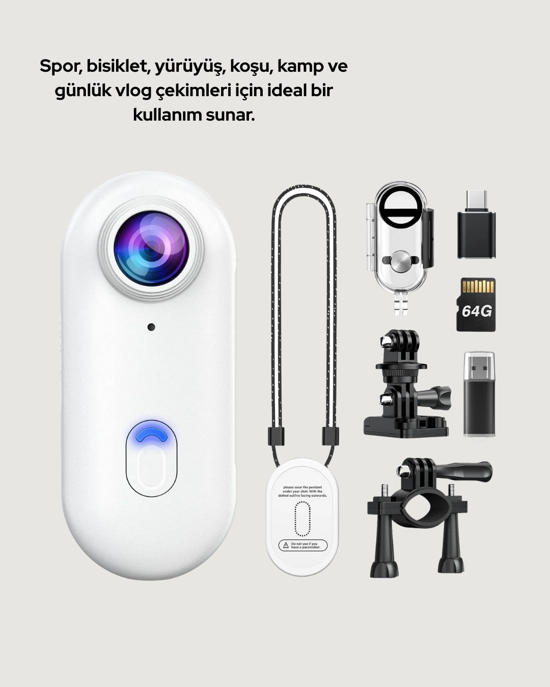 4K WiFi Spor Kamerası Su Geçirmez Mini Aksiyon Kamera