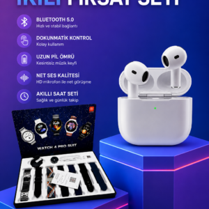 3.Nesil TWS Bluetooth Kulaklık Bluetooth Bağlantılı Akıllı Saat Amoled Ekran Plastik Hasır Kordon