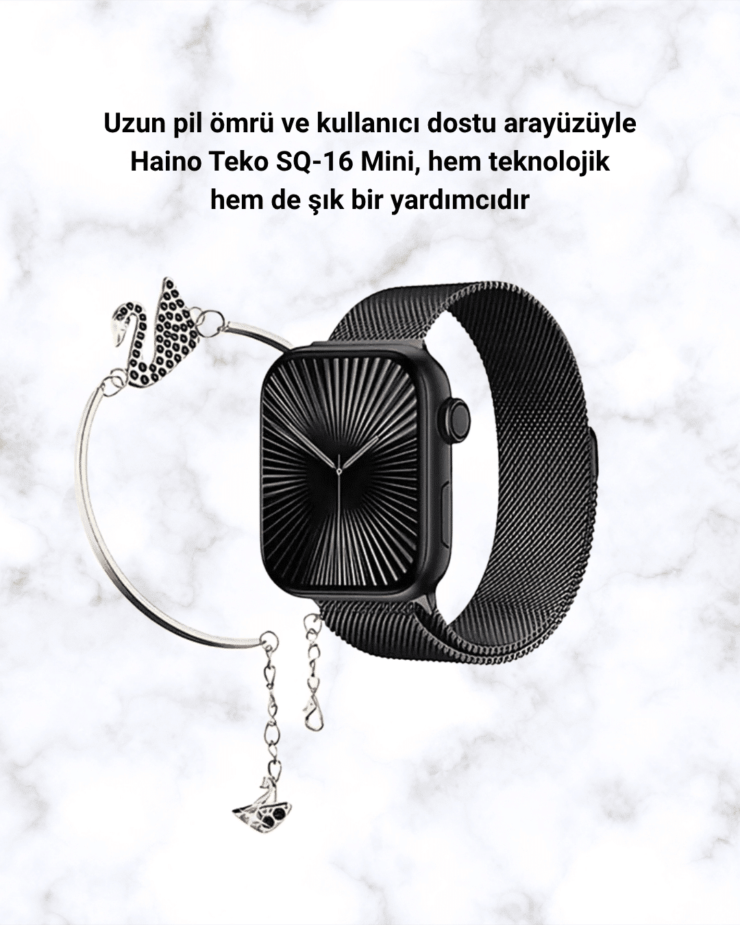 Akıllı Saat SQ-16 Mini Series 10 | Unisex Tasarım, Sağlık ve Spor Takibi