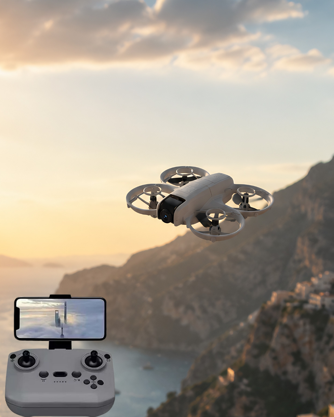 Uzaktan Kumandalı Mini Drone HD Kamera Işıklı Tasarım