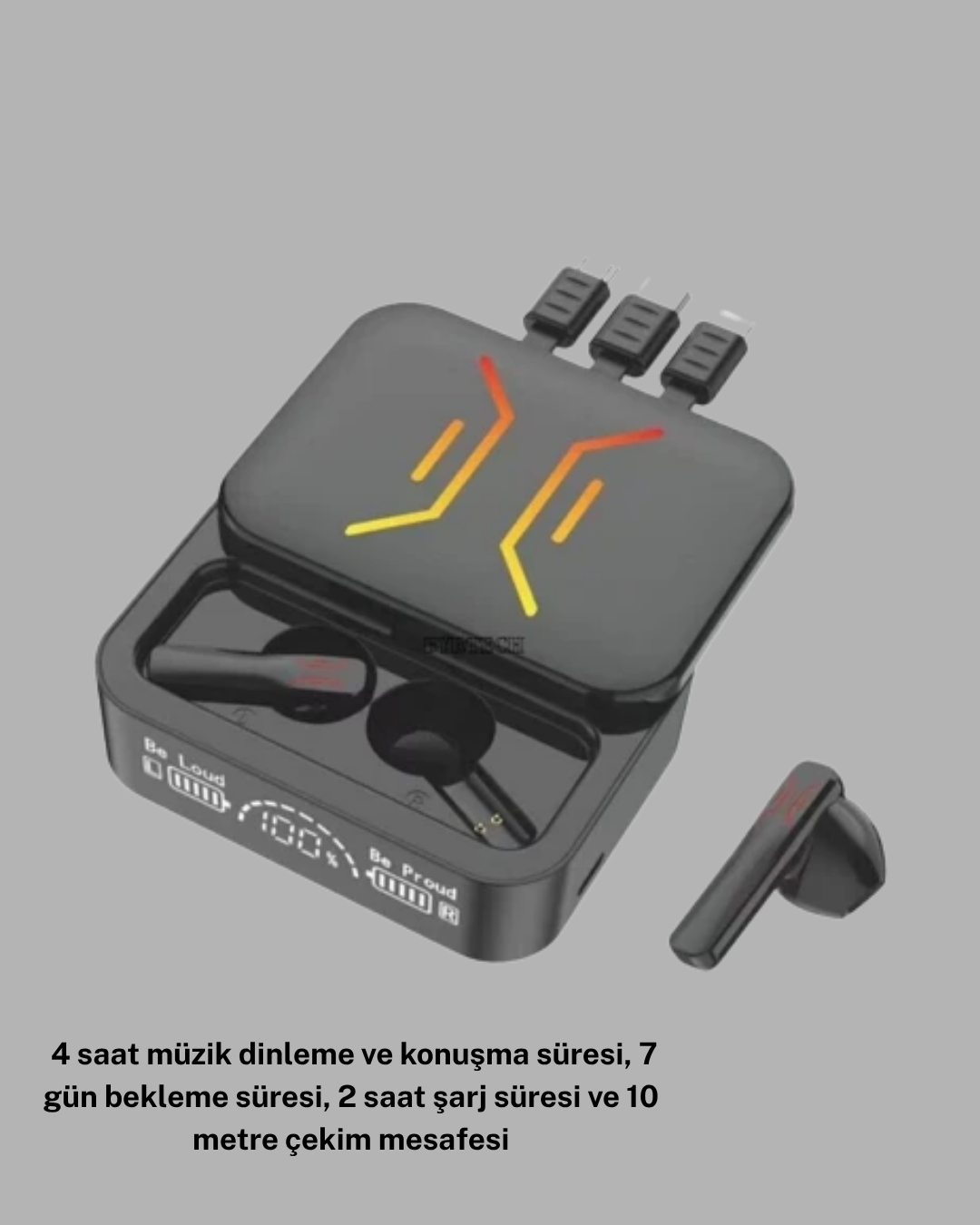 Powerbank’lı Bluetooth 5.3 Kulaklık – Kablolu/Kablosuz Kullanım, Dokunmatik ve Uzun Pil Süresi
