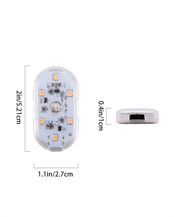 Kolay Montajlı, Çok Renkli USB Şarjlı Kablosuz Araç İçi Işık Seti