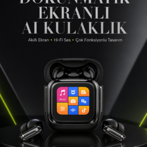 Yeni Nesil AI Bluetooth Kulaklık Akıllı Dokunmatik Ekranlı