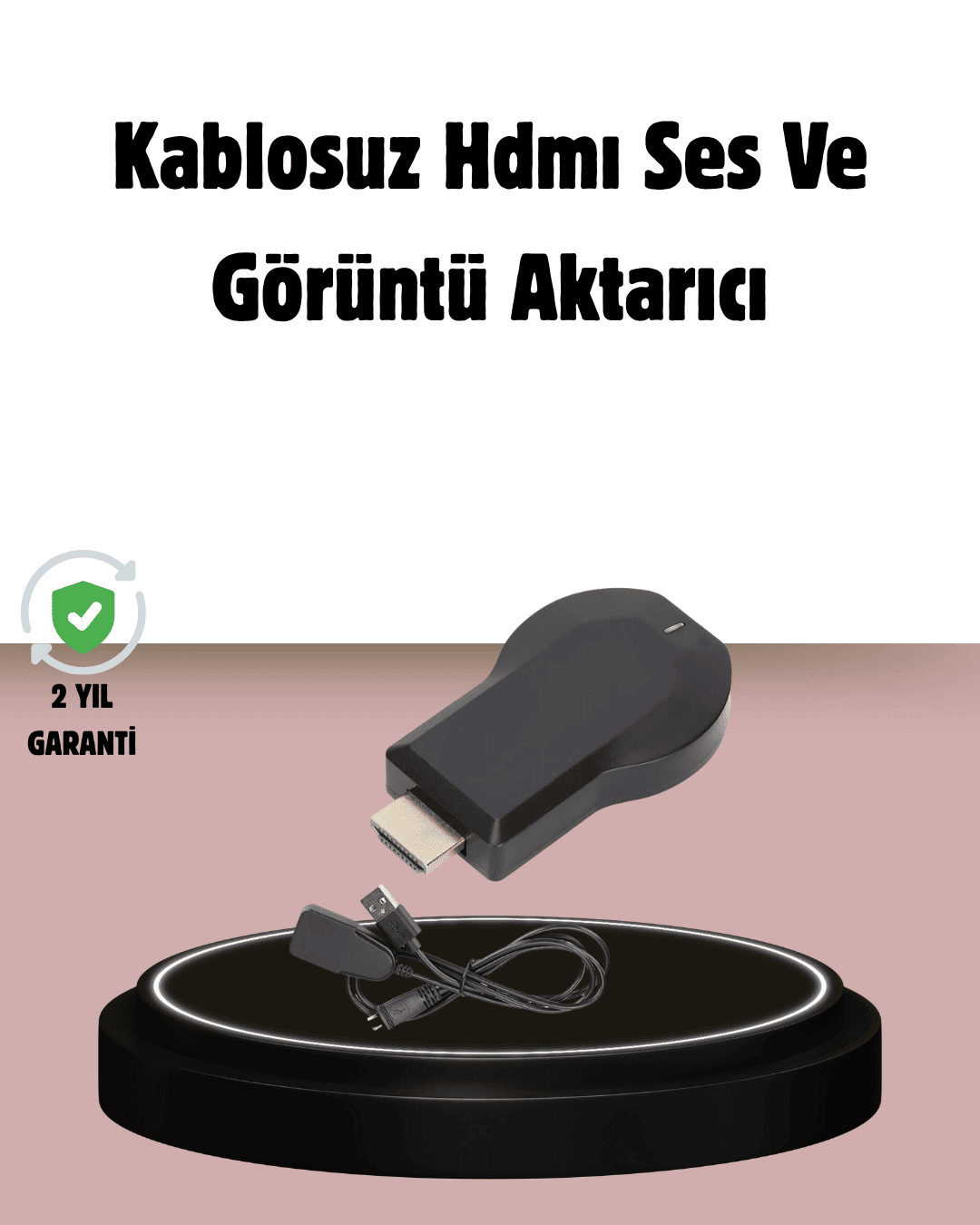 1080p Ultra HD Kablosuz Ekran Yansıtma Dongle – Miracast / AirPlay / DLNA