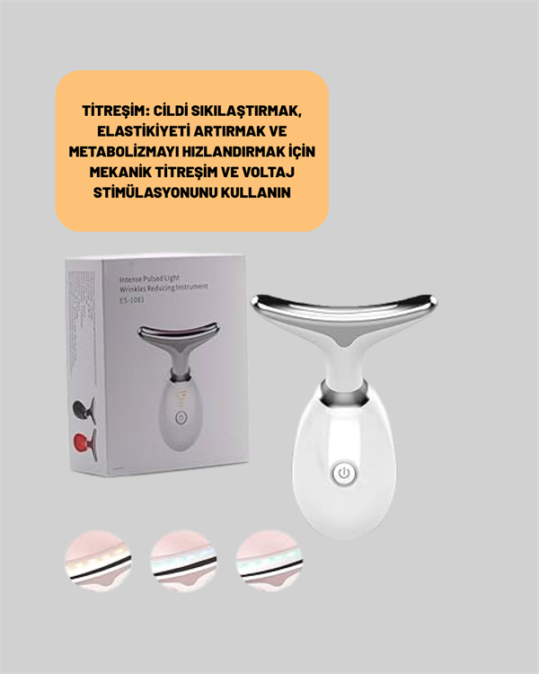 Kompakt ve Taşınabilir Cilt Bakım Cihazı – 3 Fonksiyonlu, USB Şarjlı, LED Işıklı Güzellik Aleti