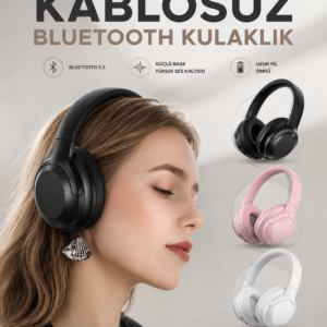Kablosuz Bluetooth Kulaklık ANC/ENC Destekli Kulak Üstü Yüksek Ses Kaliteli