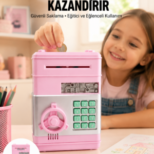 Büyük Hazneli Şifreli Para Tasarruf Kumbarası