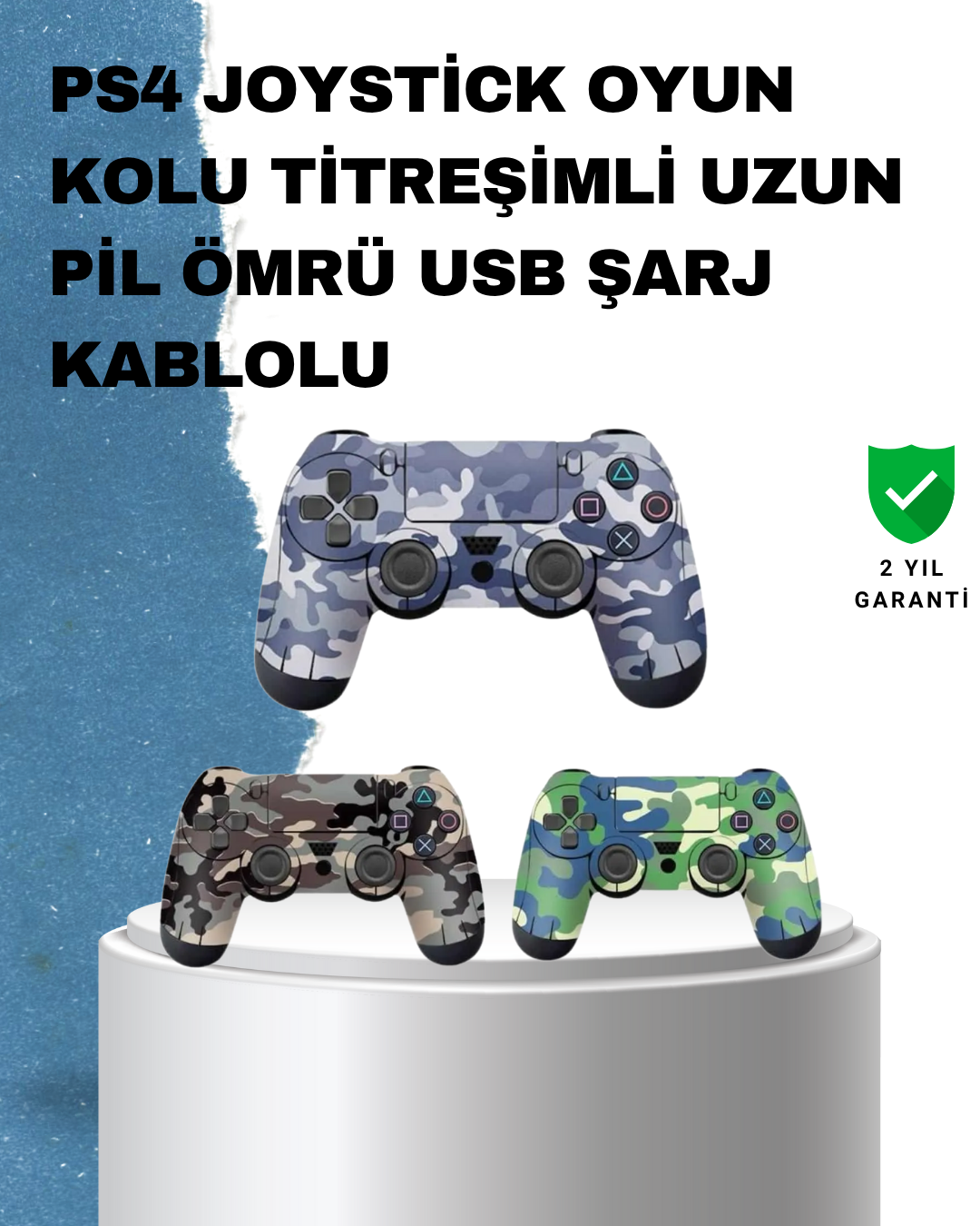 Ergonomik Tasarımlı Oyun Kolu – Hassas Tetikler ve Analog Stickler