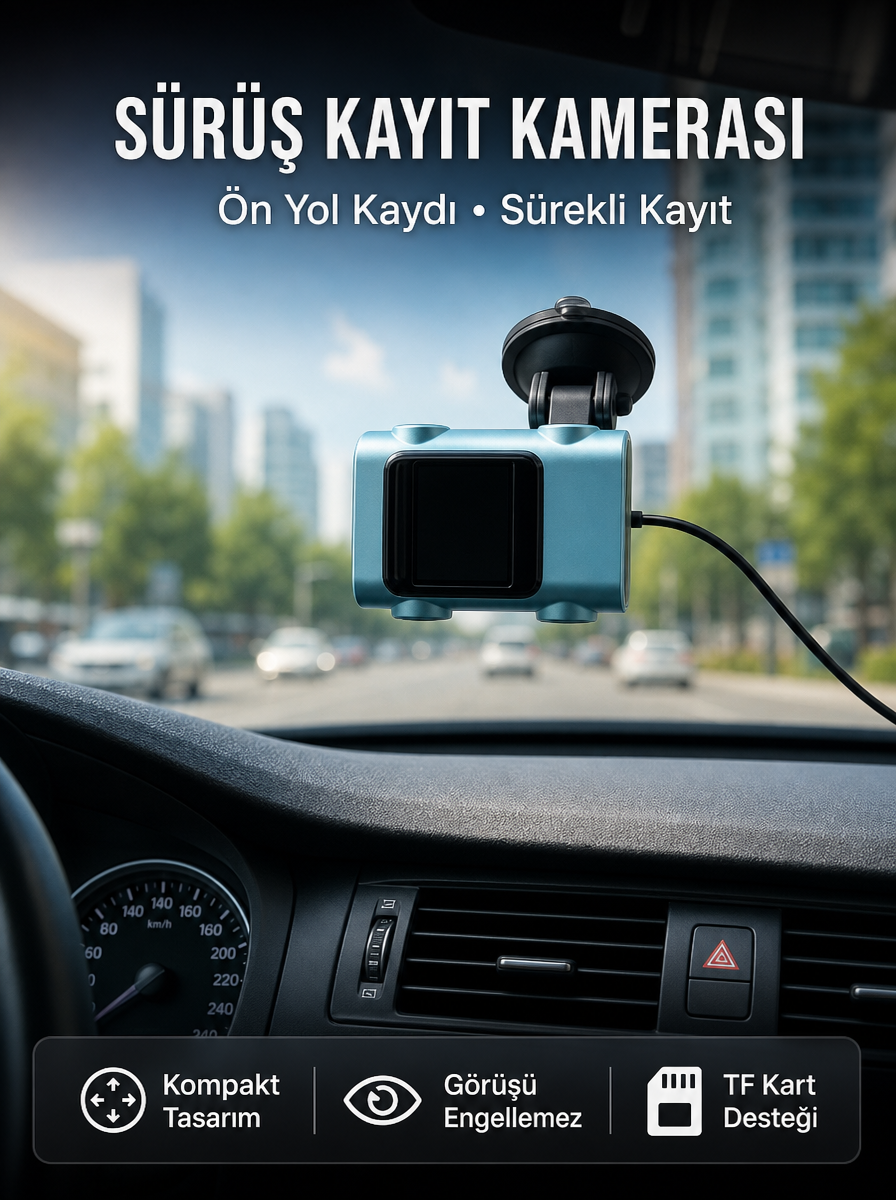 Araç Ön Cam Kamerası Sürüş Güvenliği İçin Video Kayıt Yeni Nesil