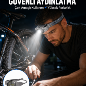 Şarj Edilebilir Kafa Feneri Kamp Tamir ve Outdoor Kullanımına Uygun