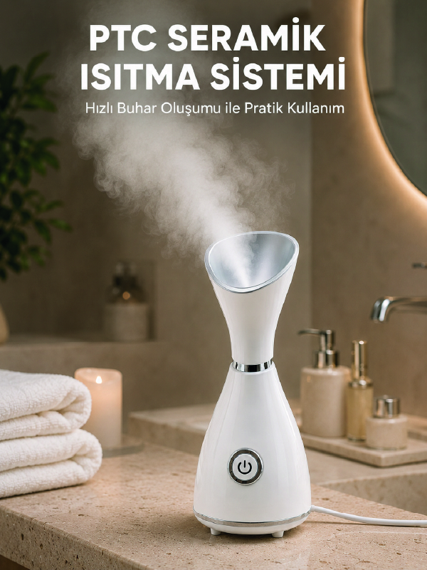 Nano İyonik Cilt Bakım Buhar Makinesi PTC Isıtma Sistemli