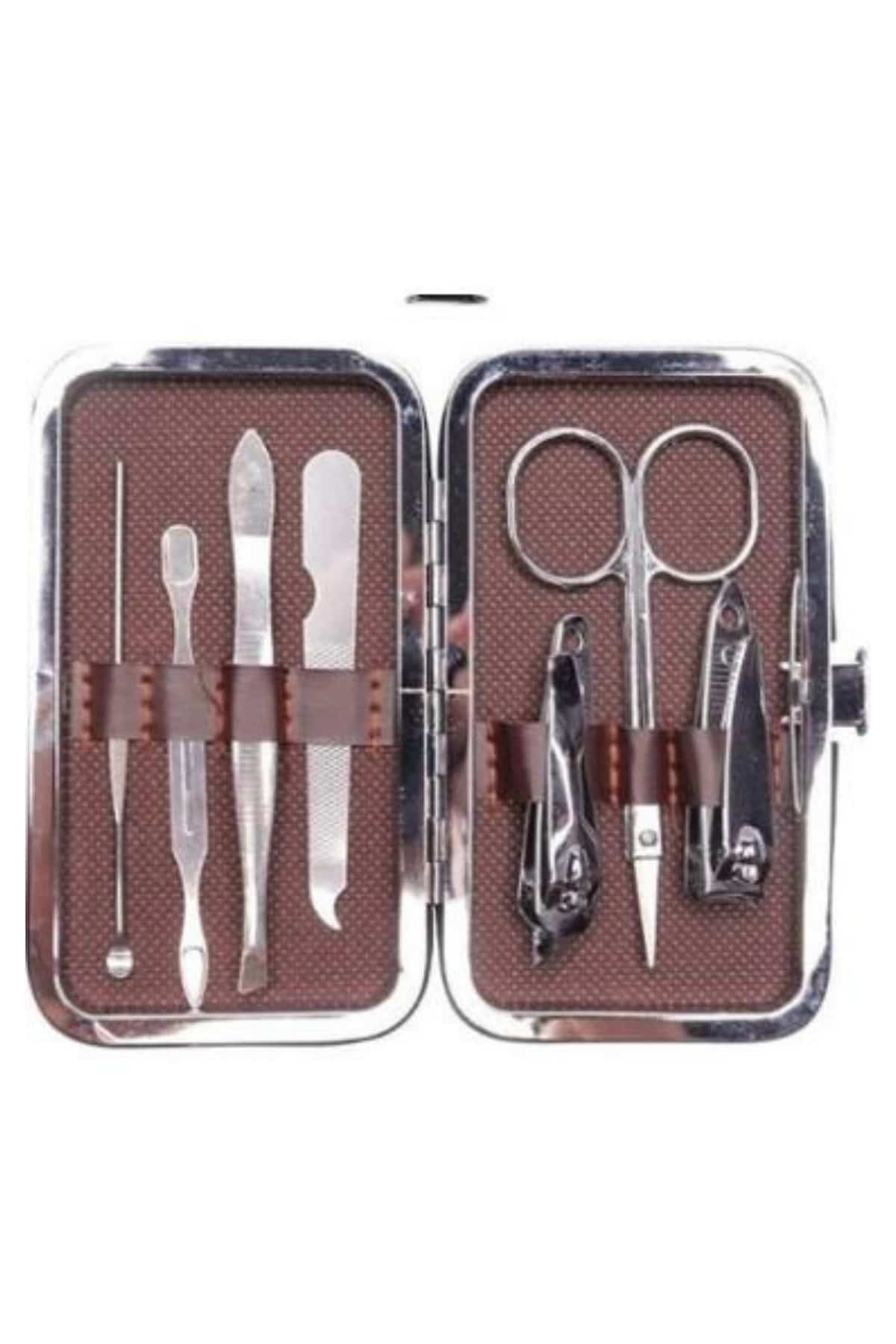 Çantalı 7 Parça Manikür Pedikür Seti Tırnak Makası Cımbız Törpü