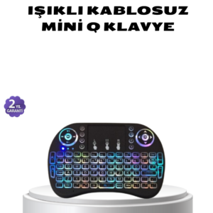 Işıklı Q Klavye – Entegre Touchpad, Ergonomik Tasarım ve Türkçe Karakter Desteği
