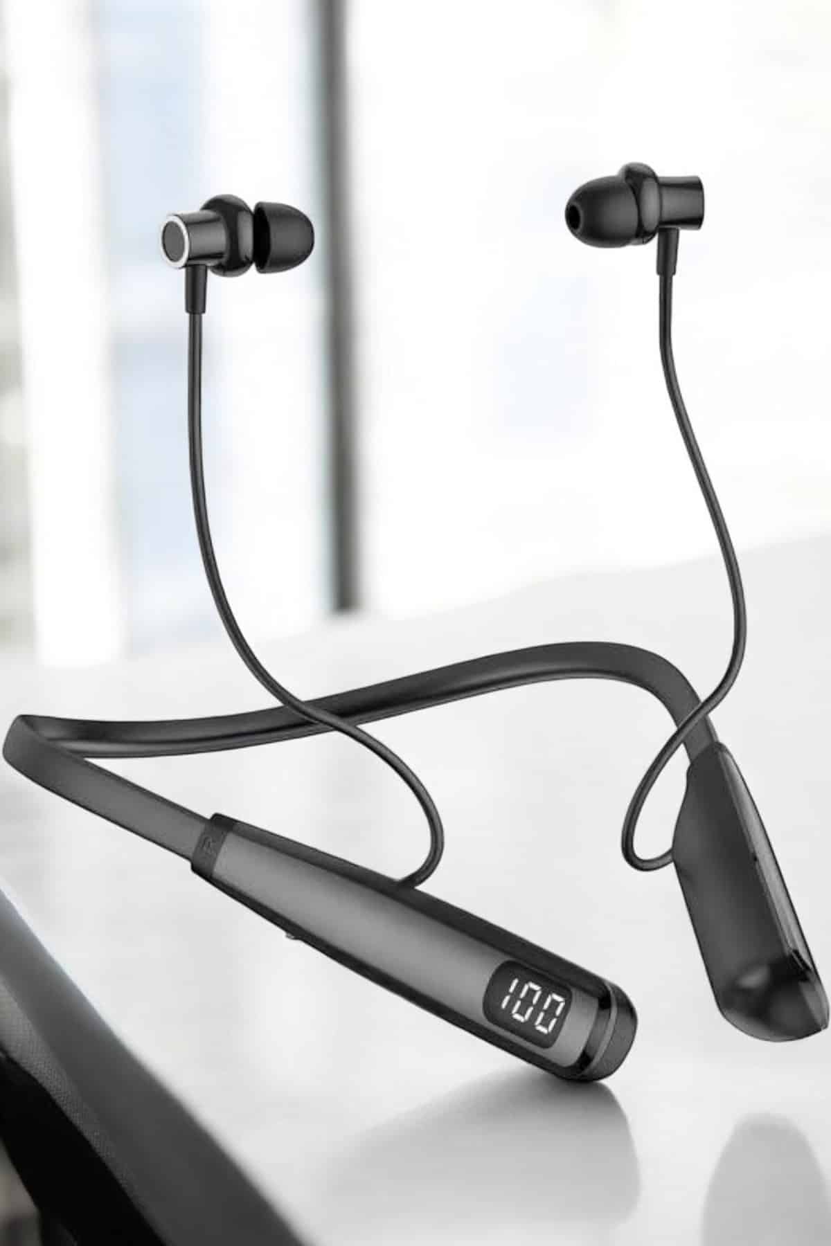Boyun Bantlı Bluetooth Kulaklık Yüksek Ses Kaliteli 100 Saat Kulaklık