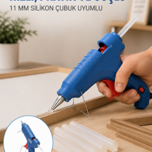40W Sıcak Silikon Tabancası 5 Silikon Hediyeli Dayanıklı Tasarım Yeni Nesil