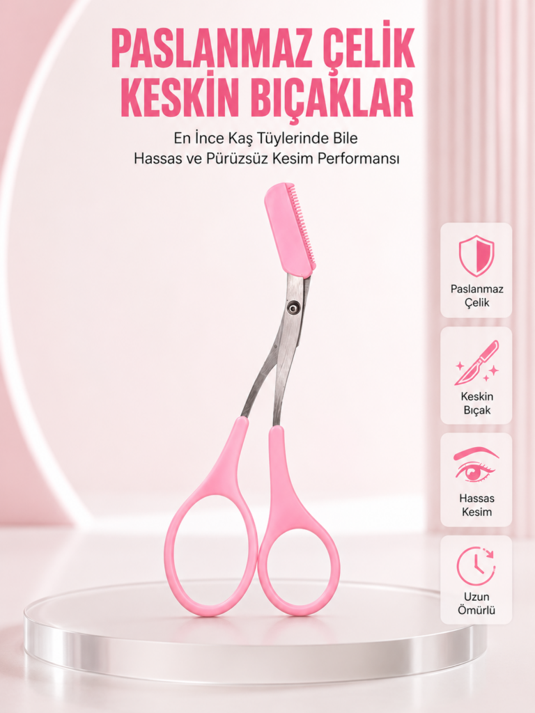 Taraklı Kaş Düzeltme Makası – Hassas Şekillendirme ve Kolay Kullanım