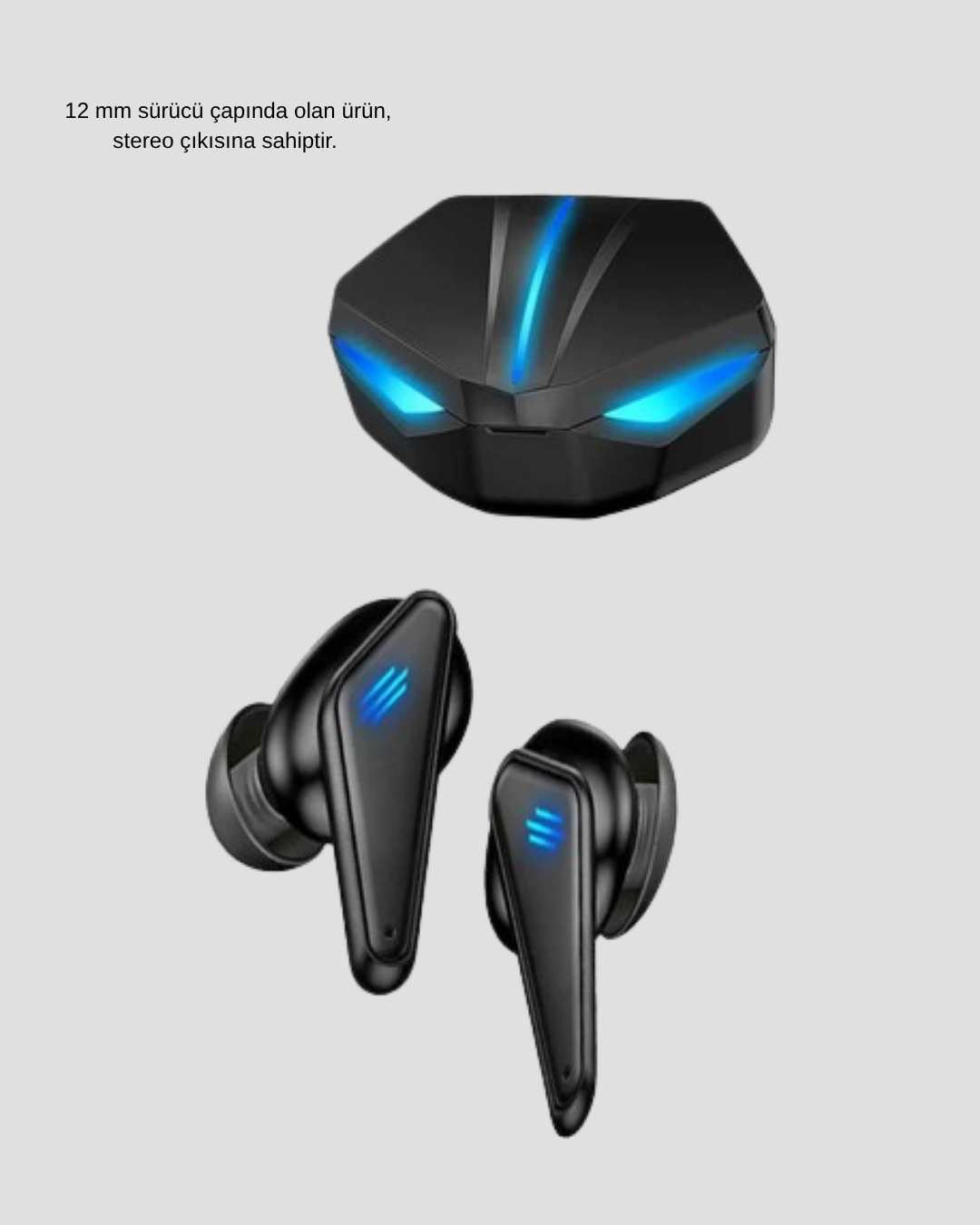 Tam Kablosuz Oyuncu Kulaklığı 5.0 Bluetooth LED Kontrollü