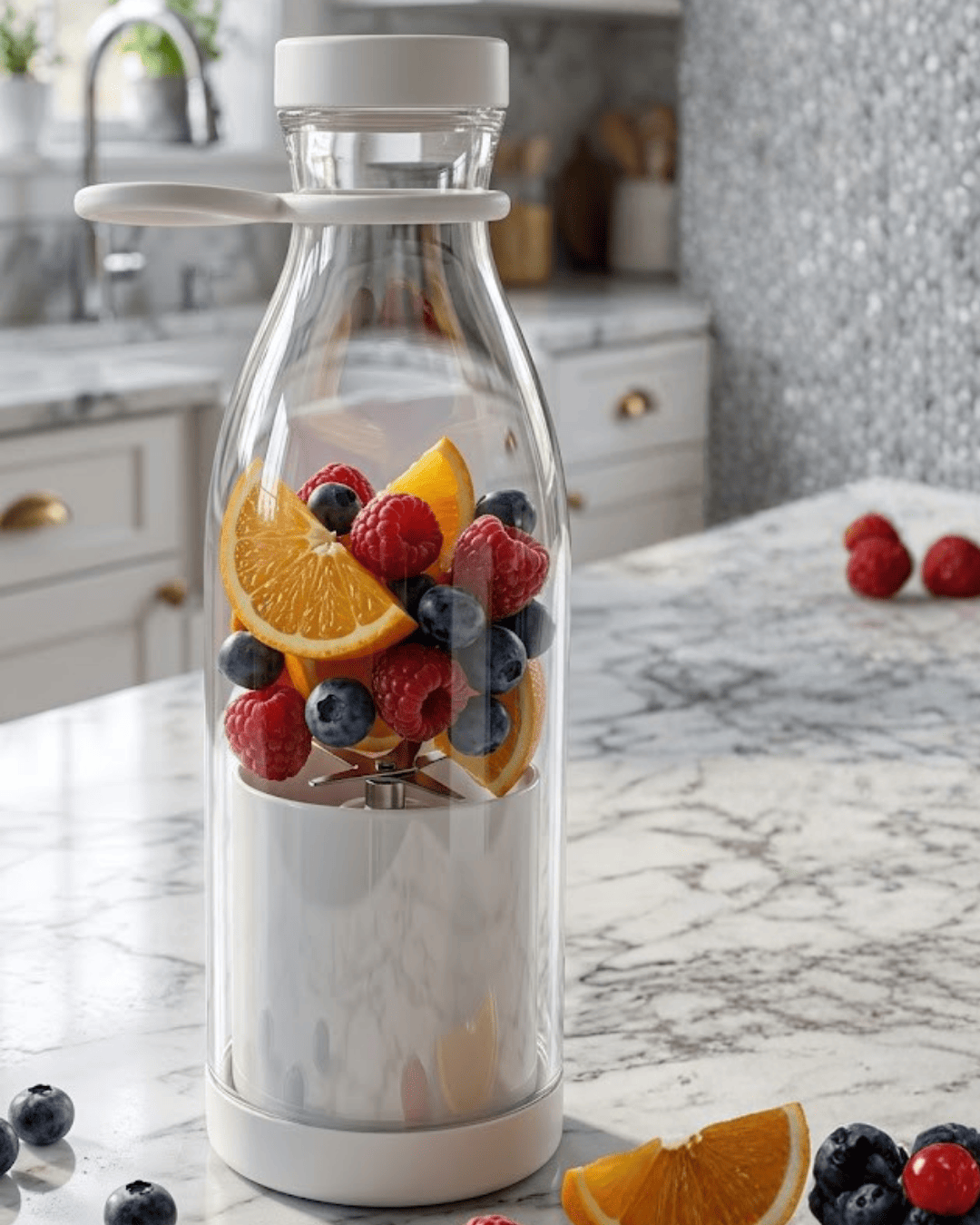 Şarjlı Taşınabilir Blender 380 ml USB Kablosuz Smoothie ve Meyve Karıştırıcı