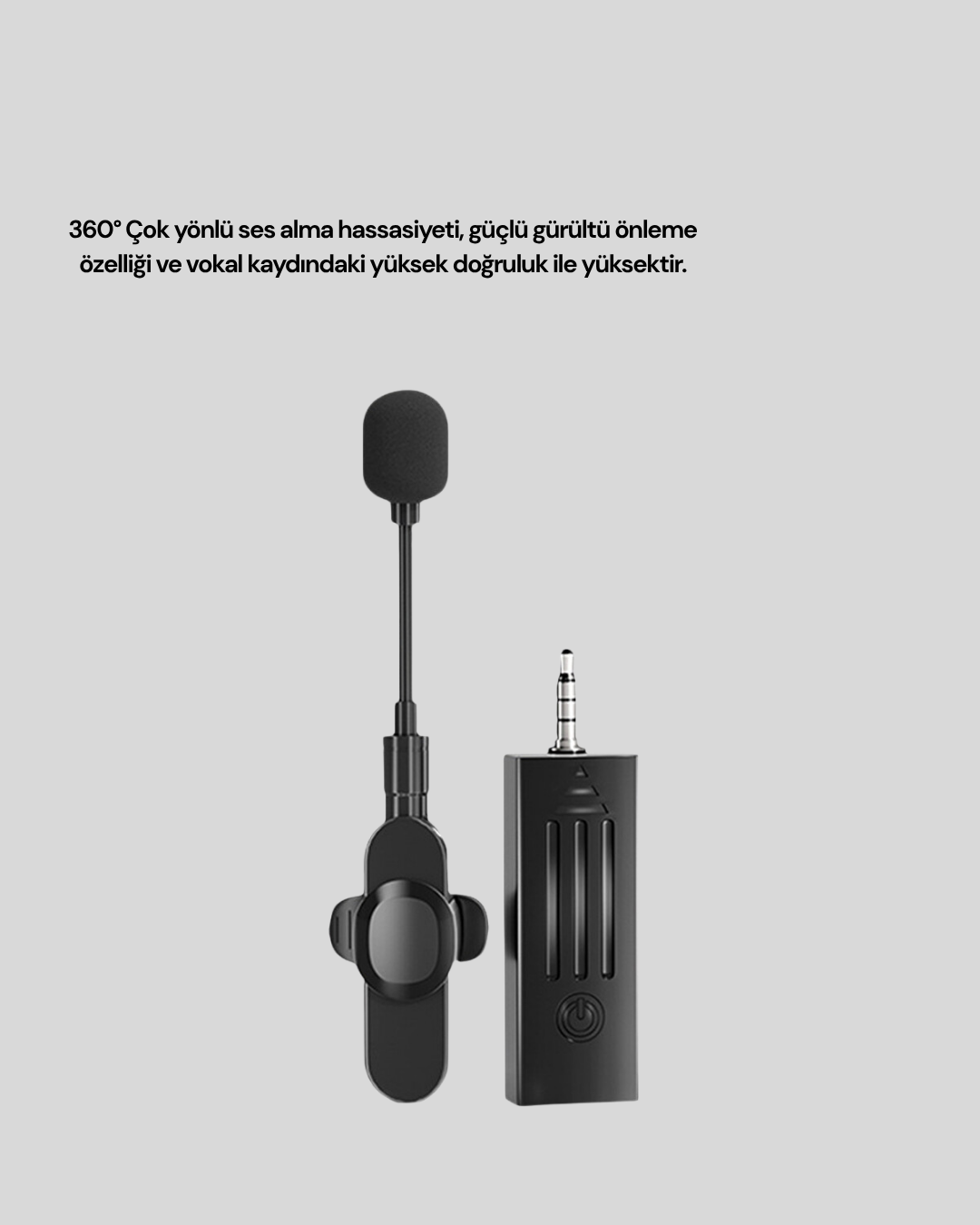2.4 GHz Düşük Gecikmeli Kablosuz Ses Kayıt Mikrofonu