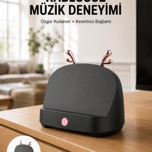 Kablosuz Bluetooth Hoparlör Telefon Koyma Özelliği Yüksek Ses Kaliteli