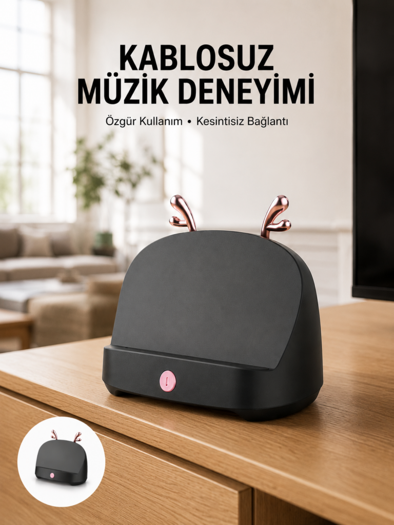 Kablosuz Bluetooth Hoparlör Telefon Koyma Özelliği Yüksek Ses Kaliteli