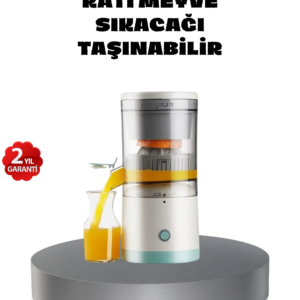 Taşınabilir Şarjlı Katı Meyve Sıkacağı – 45W Güç, 18000 RPM Hız, 400 mL Kapasite