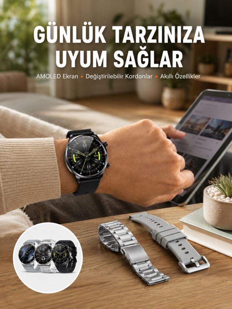 Çok Fonksiyonlu Akıllı Saat Bluetooth Bağlantılı Çağrı Cevaplayabilen Uzun Pil Ömrü Yeni Nesil