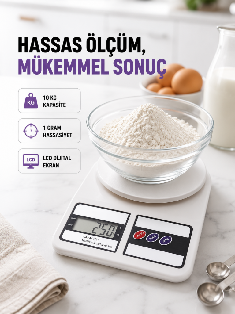 Taşınabilir Dijital Terazi – Çift Ölçü Birimi Destekli