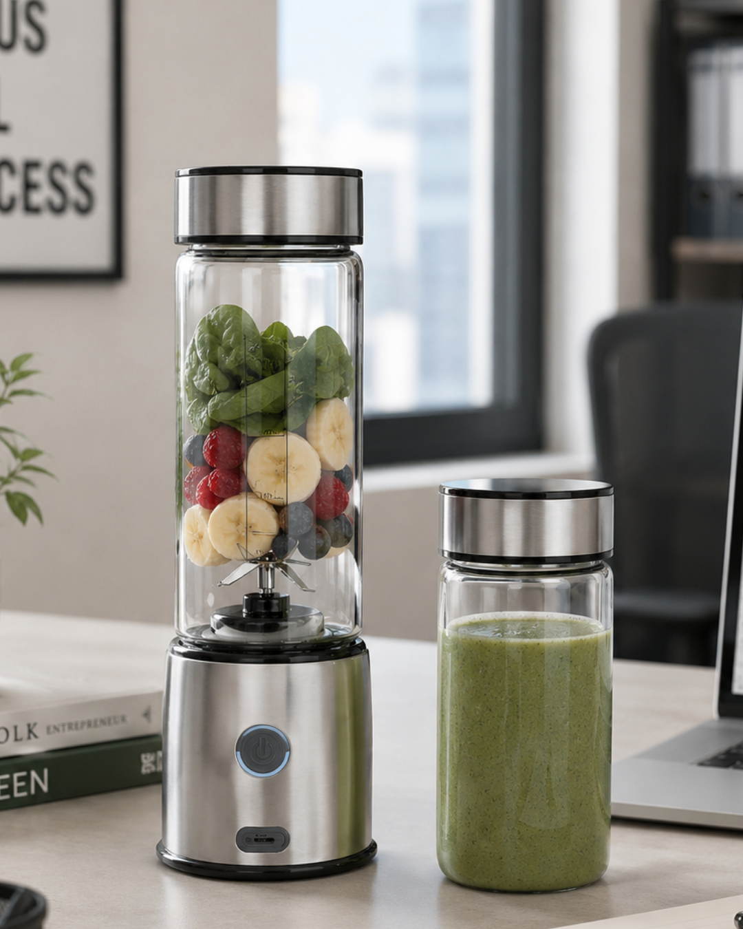 Kablosuz Cam Blender Yüksek Güçlü Smoothie Meyve Sebze Blenderı