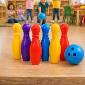 Eğlenceli Bowling Oyuncak Seti Çocuklar İçin Renkli Kuka ve Top