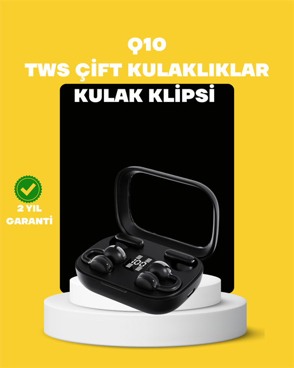 TWS Q10 Kablosuz Kulaklık – Şarj Kutulu, Yüksek Ses Kalitesi, Bluetooth 5.4