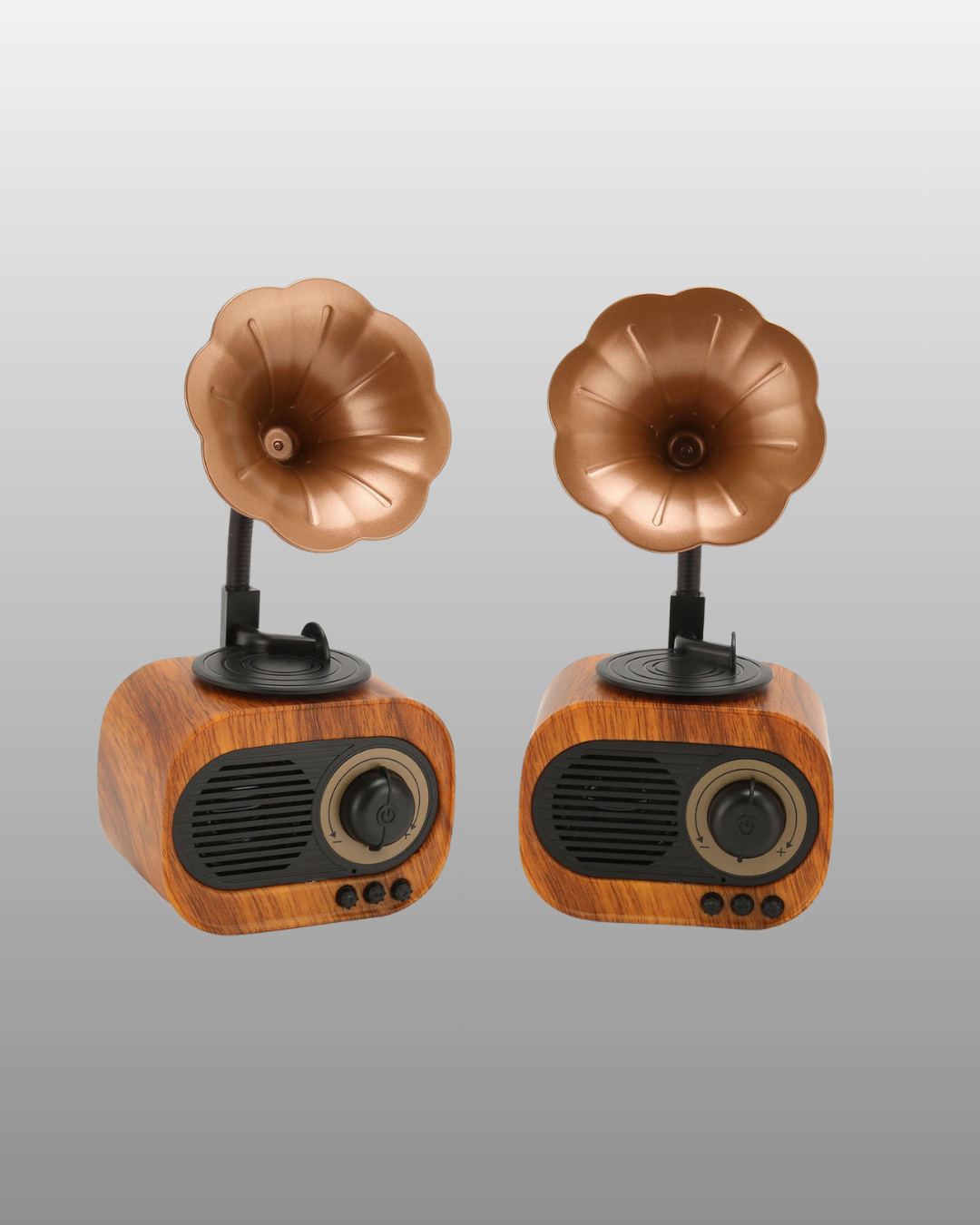 Şarjlı Mini Retro Radyo Bluetooth Hoparlör Çoklu Bağlantı Seçenekli Yeni Nesil