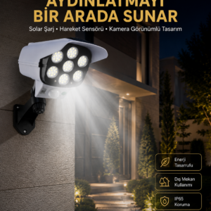 LED Lamba-Güneş Paneli Destekli Uzaktan Kumandalı Solar LED Lamba