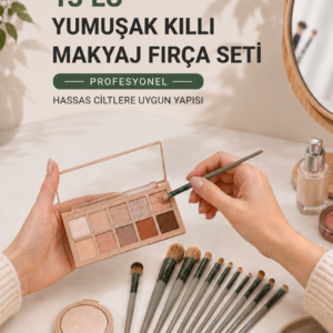13’lü Yumuşak Kıllı Makyaj Fırça Seti Profesyonel  Hassas Ciltlere Uygun Yapısı