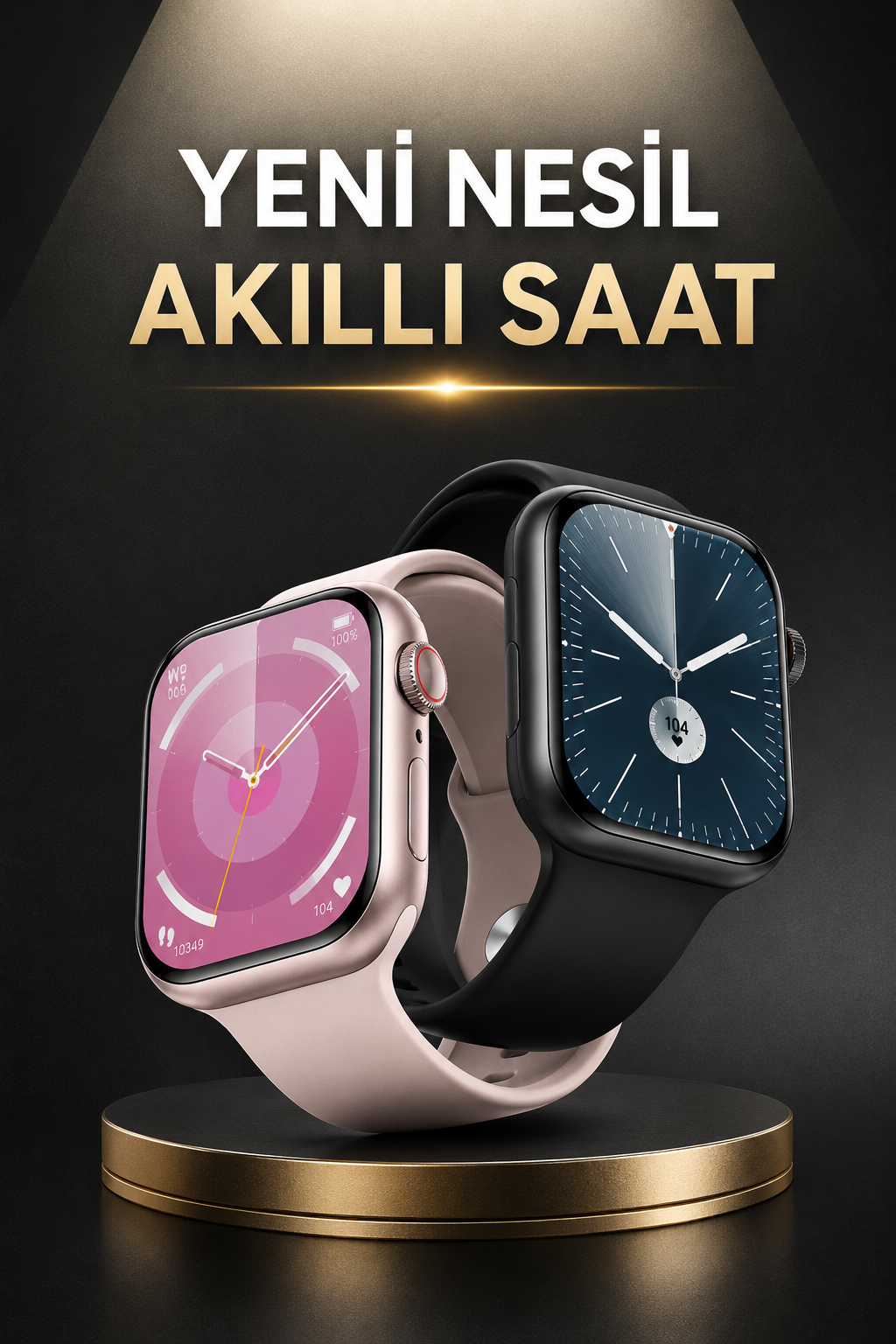 Akıllı Saat Alarm ve Titreşim Uyku ve Sağlık Takibi GPS Uyumlu Nabız Ölçer Sesli Görüşme