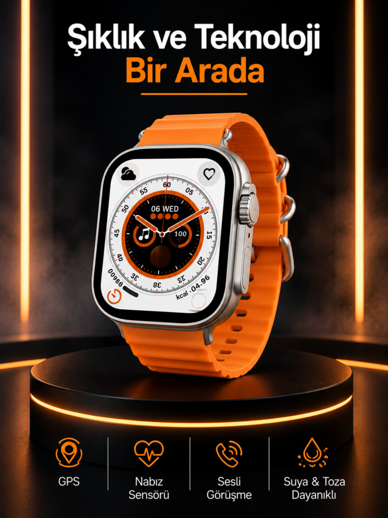 Akıllı Saat Android ve İOS Uyumlu 49 MM NFC Özelliği GPS Takibi Yeni Nesil