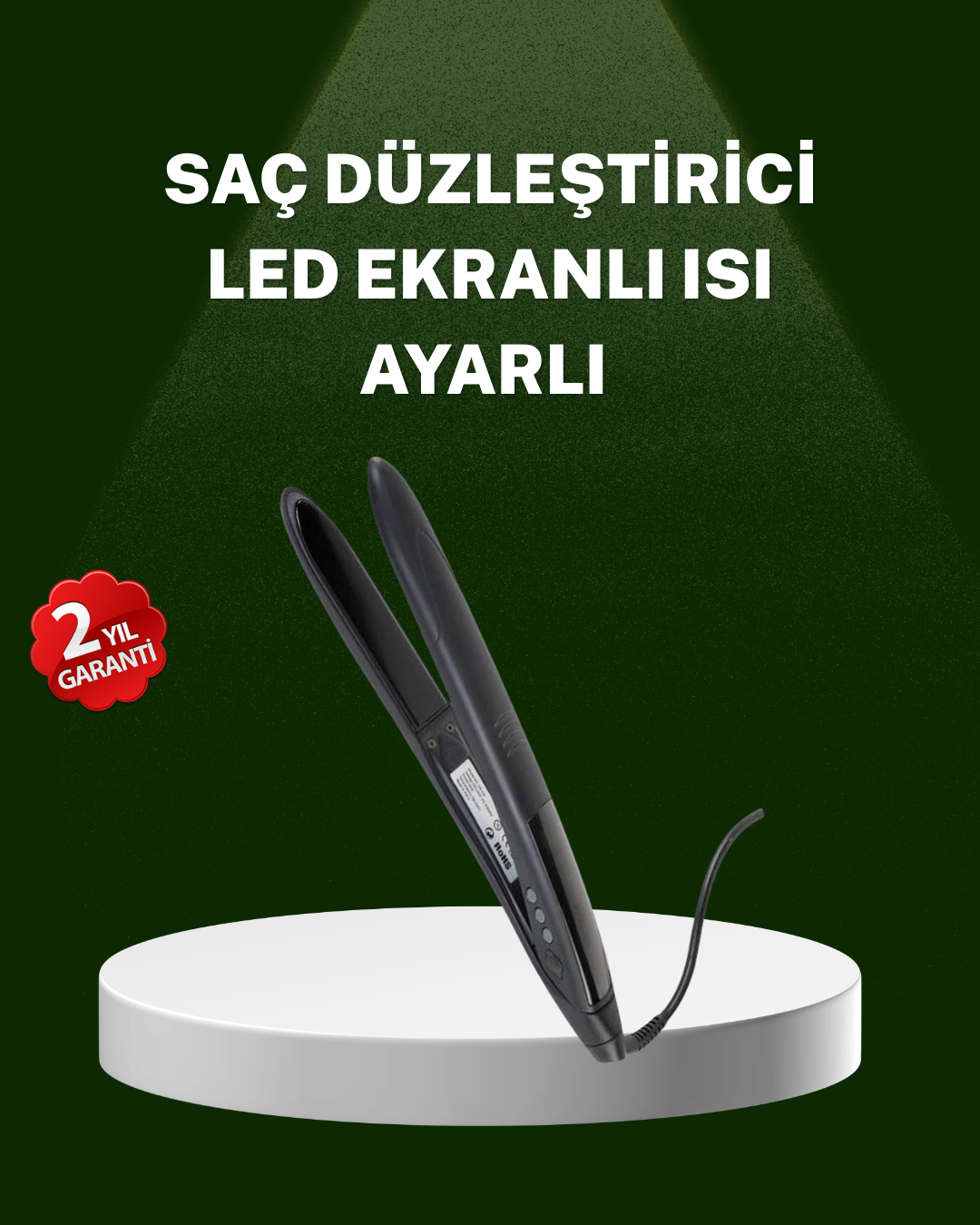 Isı Ayarlı 2025 Titanyum Kaplama Seramik Plakalı Saç Düzleştirici A Kalite Orijinal